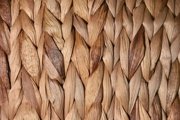 Palmvezel weven close-up textuur achtergrond — Stockfoto