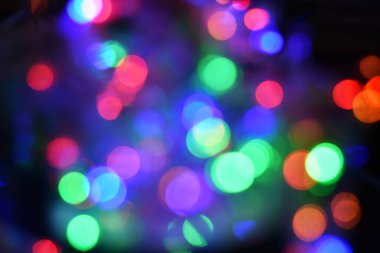 Blur colorful christmas lights bokeh background, background or backdrop concept. High quality photo