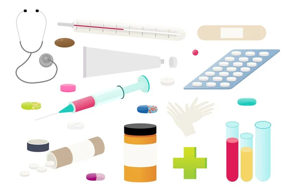 vektör tıbbi ekipman set