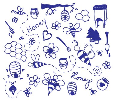 Çizim bal doodle