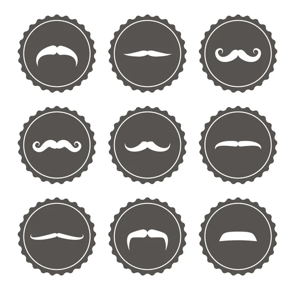 Conjunto de rótulo bigode — Fotografia de Stock