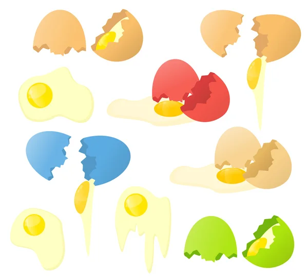 izole vektör yumurta çöktü