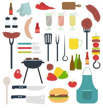 Barbekü vektör set