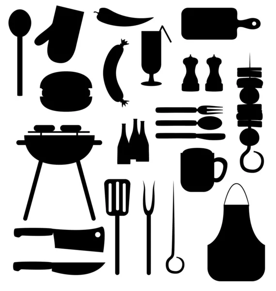 Barbecue vector icons — Stock Vector