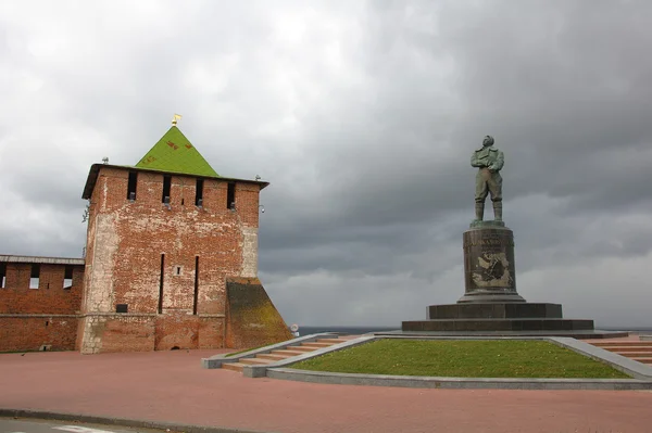Chkalov monument Royalty Free Stock Photos