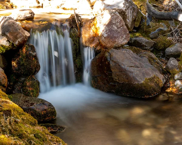 Vodopád Divočiny Malého Potoka Idaho Horách — Stock fotografie