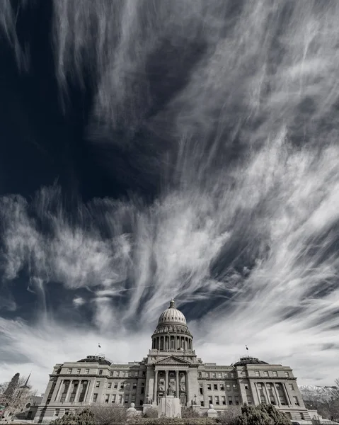 Unique Coloration Sky Clouds State Capital Idaho — Stock Photo, Image