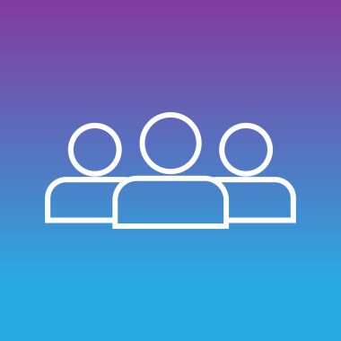 Teamwork vector icon. Illustration Logo Template. Team line icon, seo development, people sign Team of people simple isolated symbol sign.