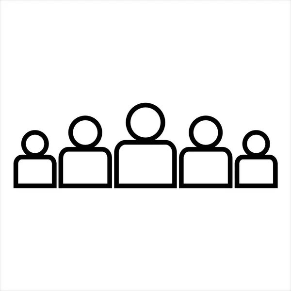 Teamwork vector icon. Illustration Logo Template. Team line icon, seo development, people signTeam of people simple isolated symbol sign.