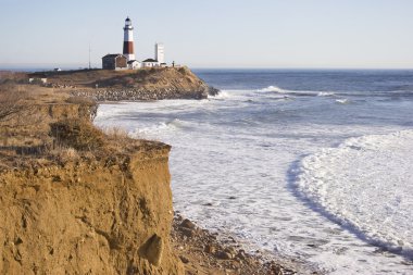 Cliffs montauk noktası deniz feneri için kamp kahraman.