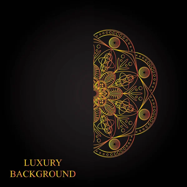 Luxo Design Ornamental Mandala Fundo Ilustração Vetorial —  Vetores de Stock
