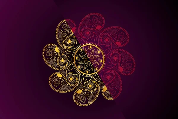 Luxury Mandala Background Golden Arabesque Pattern Arabic Islamic East Style — ストックベクタ