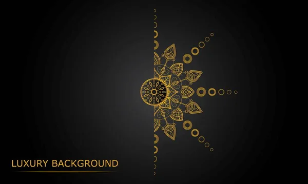 Vector Luxury Islamic Background Golden Mandala Vector Illustration —  Vetores de Stock