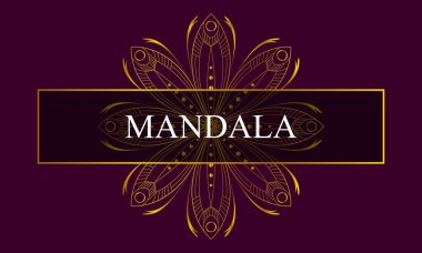 Lüks İslami Arap tarzı mandala desenli arka plan. Kartpostal, davetiye, mesaj yeri olan pankart tasarlamak. Vektör illüstrasyonu