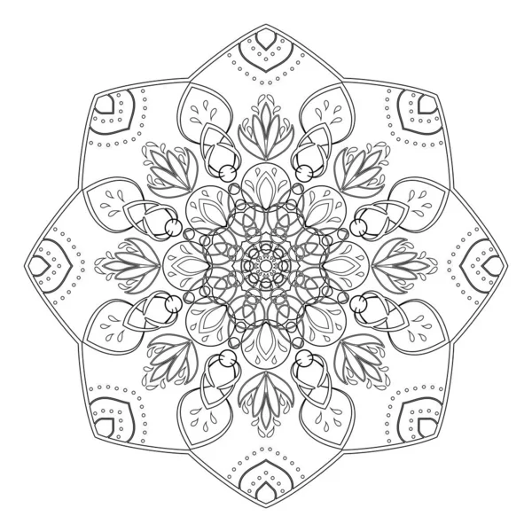 Indisches Mandala Vereinzelte Mandala Muster Vintage Ethnischen Hintergrund Rahmen Vektorillustration — Stockvektor