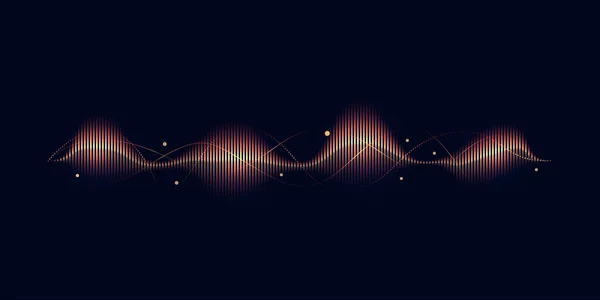 Vector Modern Digital Gradient Wave Abstract Illustration Equalizer Light Effects — Vetor de Stock