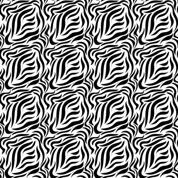 Schwarz Weißes Zebra Nahtloses Muster Design Für Stoff Kleidung Geschenkpapier — Stockvektor