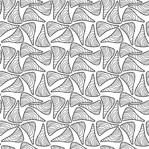 Gráficos Blanco Negro Fondo Abstracto Ornamento Dibujado Mano Diseño Para — Vector de stock