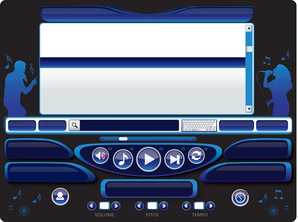 Audio Video Karaoke Player 03 — Stockvector