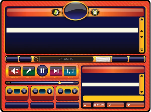 Audio Video Karaoke Player 04 — Stock vektor