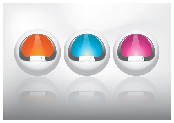 3D boş ellips Fuar görüntüleme.