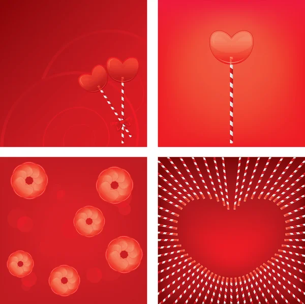 Heart shape lollipop — Stock Vector