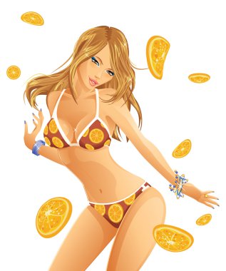 Turuncu bikini
