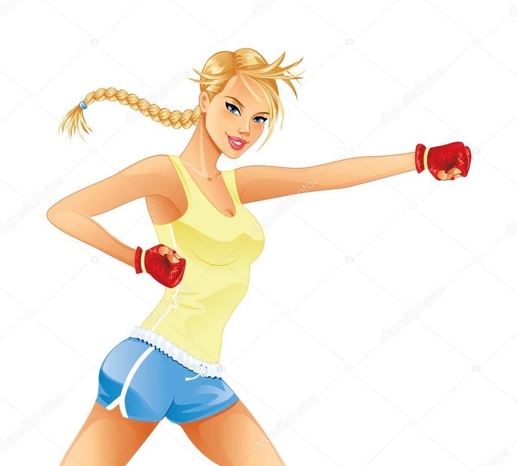 Woman Boxing