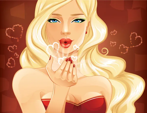 öpücük göndermeyi kadın