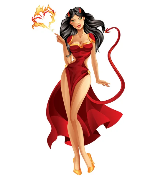 Devil Woman — Stock Vector