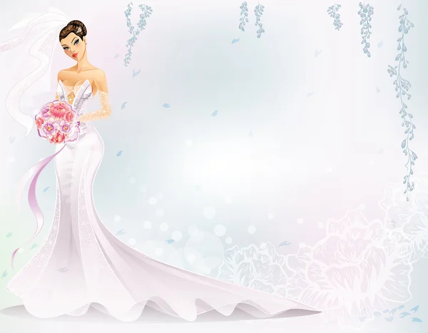 Élégante mariée — Image vectorielle