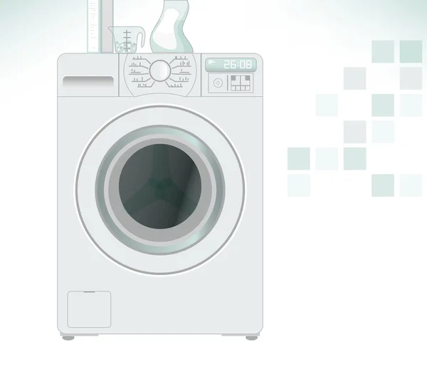 Laveuse de vêtements — Image vectorielle