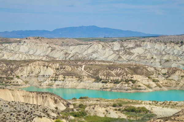 Impressive Landscape Formed Gebas Ravines Algeciras Reservoir Murcia — Stock Photo, Image