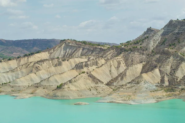 Impressive Landscape Formed Gebas Ravines Algeciras Reservoir Murcia — Stock Photo, Image