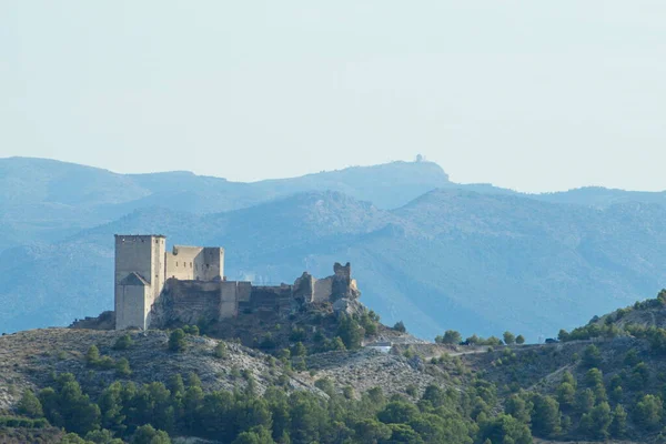 Εντυπωσιακό Μεσαιωνικό Κάστρο Που Βρίσκεται Στη Mula Επαρχία Της Μούρθια — Φωτογραφία Αρχείου