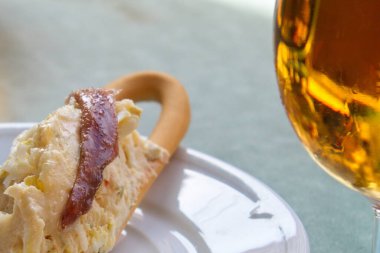 Marineraya yakın çekim, Murcia 'dan tipik bir aperatif. Eyaletin gastronomik kültürünün bir parçası.