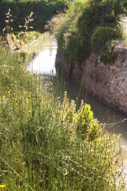 Murcia bahçesini bol suyla sulayan Aljufia sulama kanalı.