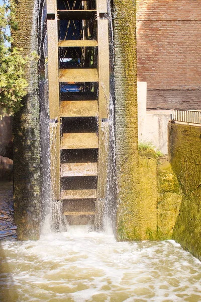 Roda Água Velha Roda Gigante Para Irrigar Jardim Ora Murcia — Fotografia de Stock