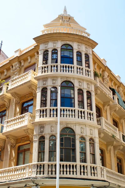 Nice building with balconies of wealthy families in the city center