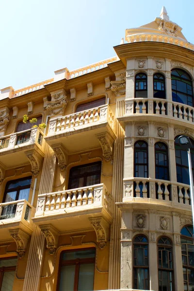 Nice building with balconies of wealthy families in the city center