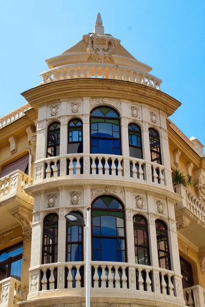 Nice building with balconies of wealthy families in the city center