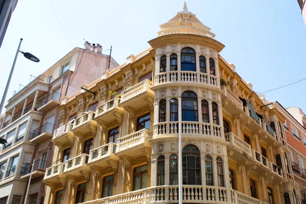 Nice building with balconies of wealthy families in the city center