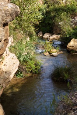 Murcia Bölgesi 'nin iç kesimlerindeki Idyllic doğal alanı, Bullas' taki Salto del Usero.