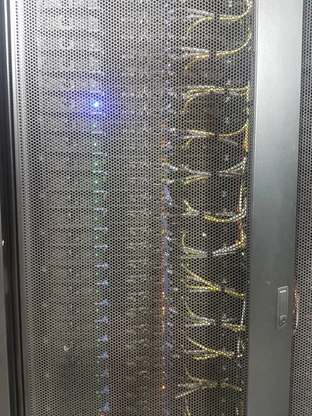 Cremalheira Discos Rígidos Ligações Ethernet Supercomputação Para Nft Criptomoeda — Fotografia de Stock