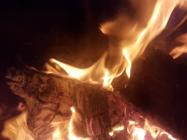 Сумки Пламя Камине — стоковое фото