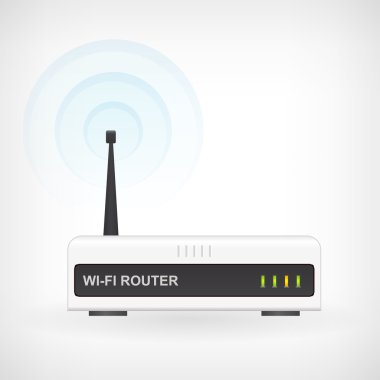 Wireless wifi router modem vector icon clipart