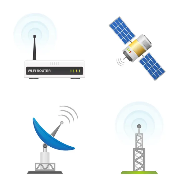 Icône de communication sans fil — Image vectorielle