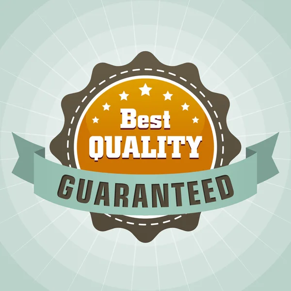 Vintage best quality guaranteed label — Stock Vector