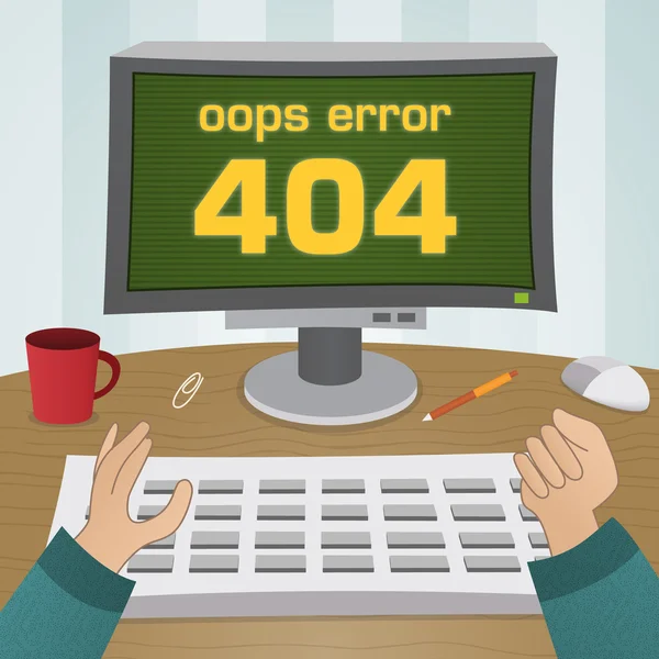 404 sayfa bulunamadı hatası — Stok Vektör