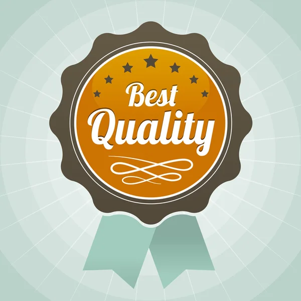 Vintage best quality label — Stock Vector